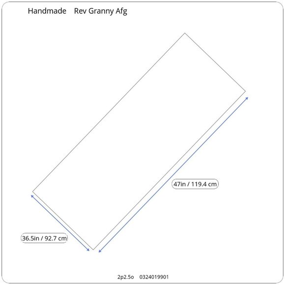 Handmade Hand Crafted Granny Square Thick Reversible Lap Throw Blanket 47 X 36 - Picture 7 of 7